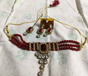 Necklace Earings And Maang Tika