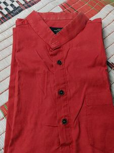Red Cotton Kurta