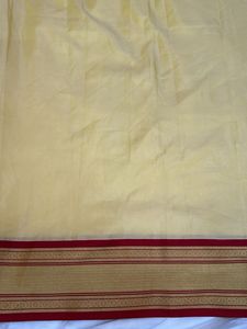Kesari Coloured Banarasi Silk Saree