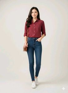 Stylish Red Patterned Shirt