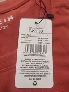 XL Stylish Shein Coral T-shirt