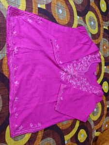 Pink Embroidered Kurta