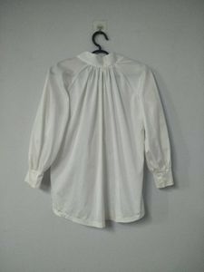 Elbow-length Balloon Sleeve Blouse