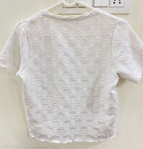 Textured White Top