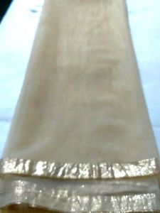 Royal Blue Beaded Gown with Lahanga Net Chunni