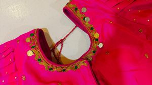 New Padded Pink Colour Wedding Blouse