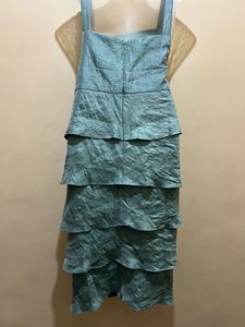 Aqua Layered Pinteresty Look One Piece Dress