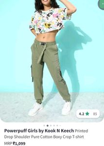 Kook N Keech Boxy Crop Tshirt For Women