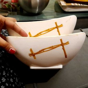 Serving Bowl Set Plastic Minimalistic