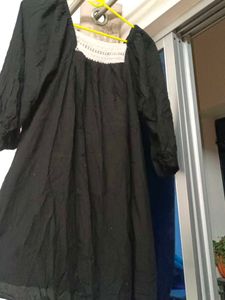 Black Dress with Lace Detail
