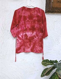 Redish-Pink Embroidered Tunic