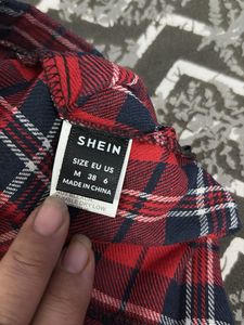 Red Plaid Mini Skirt