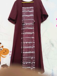 Elegant Maroon Kurta with Print