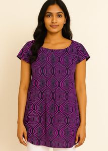 Purple Patterned Dress