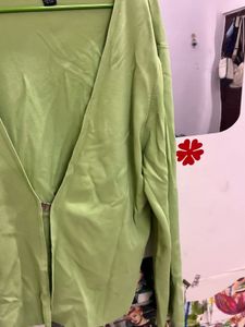 Green Knit Cardigan