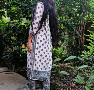 Ethnic Printed Cotton Kurta Set