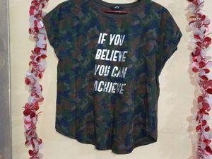 Branded Olive Cotton Top