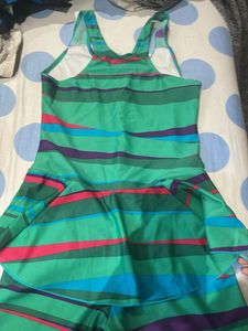 Striped One Piece Swimsuit