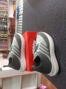 Stylish Grey & White Sneakers