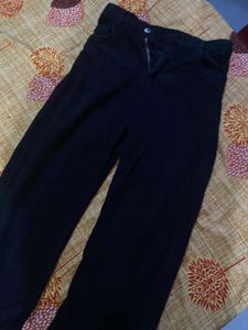 Black Straight Jeans For Woman