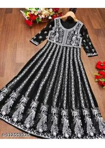 Black Lucknowi Frock