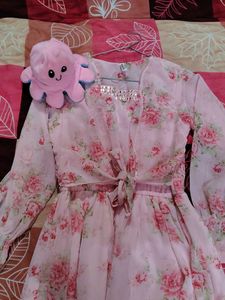 Floral Chiffon Midi Dress