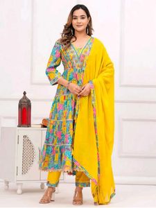(Our New Bestselling) Colorful Anarkali Suit Set
