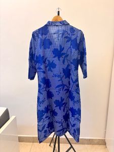 Blue Floral Print Cord Set
