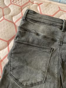 Gray Denim Shorts