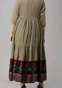 Ethnic Jacket Kurtha With 3/4 Sleeves ,Size:S