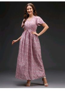 White Nd Pink Maxi Dress 👗