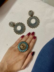 Boho Chic Earrings &amp; Ring Combo