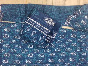 Elegant Blue Printed Salwar Suit