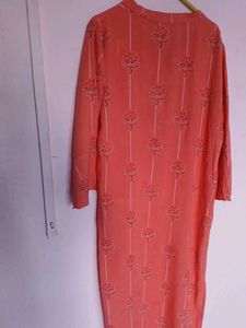 peachl Floral Print Kurta  plazo