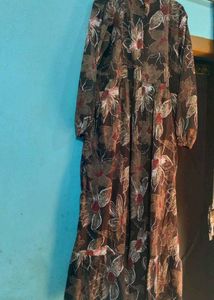 Floral Print Long Gown