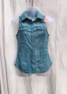 362711. Denim Sleeveless Top