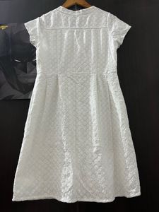 White Eyelet Button-Down Dress