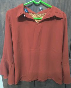 Ruffle Collar Top