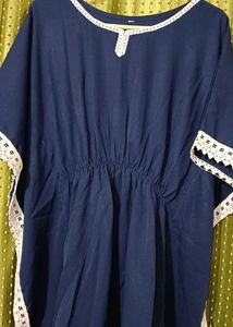 Lavish Navy Blue Kaftan Top!! Freesize