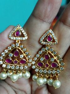Gold-toned Dangle Earrings