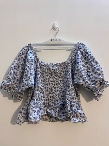 White Smocked Top