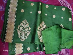 Banaras Type Nice Green Saree