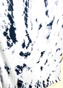 White &amp;Black Tie-Dye Satin Silk Saree