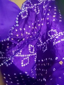 Purple Bandhani Saree