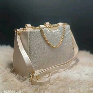 Elegant Gold Glitter Evening Bag