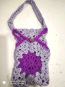 Crochet Sling Bag Suitable For Mobile Phone