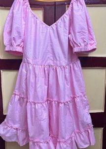 Pink Tiered Mini Dress