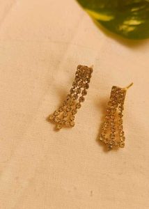 White Stoned Earrings