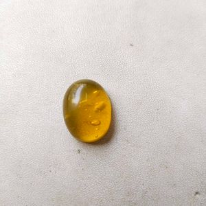 11.85 CTS Yellow hakik Gemstone/पीला हकीक