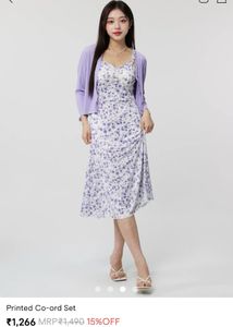 Lavender Bloom Ruffle Strap Dress